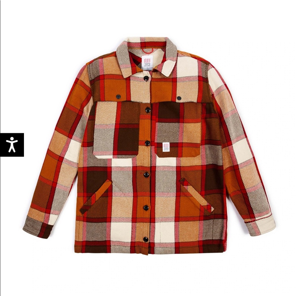 Topo Designs Mountain Shirt Jacket Brown/Natural Plaid